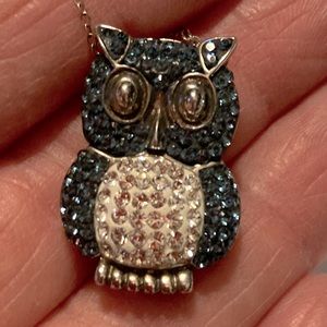 Sterling ‘N’ Ice Swarovski elements owl pendant